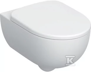 Zestaw wiszącej miski WC Selnova, lejowa, B36 cm, H38 cm, T53 cm, ukryte mocowania, Rimfree, z deską sedesową, mocowanie od góry - Miski WC - miniaturka - grafika 1