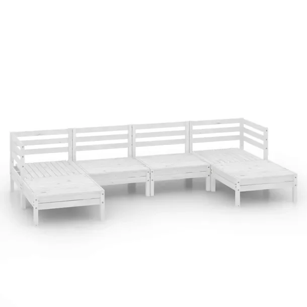 Zestaw wypoczynkowy ogrodowy PALETA, drewno sosnowe, biały, 63,5x63,5x62,5