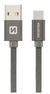 Swissten Textile Universal Quick Charge 3.1 USB-C Data and Charging Cable 20 cm - Kable USB - miniaturka - grafika 1