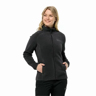 Damska kurtka polarowa Jack Wolfskin MOONRISE FZ W black - XS - Kurtki damskie - miniaturka - grafika 1