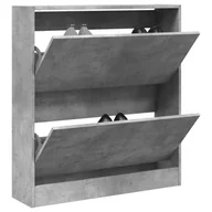 Szafki na buty - Szafka na buty betonowa szara 80x21x87,5 cm materiał drewnopochodny - miniaturka - grafika 1