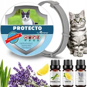 Obroże dla kotów - OBROŻA DLA KOTA NA PCHŁY KLESZCZE KOMARY PASOŻYTY 8 miesięcy UNIWERSALNA - miniaturka - grafika 1
