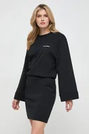 Sukienki - Karl Lagerfeld sukienka bawełniana kolor czarny mini rozkloszowana - miniaturka - grafika 1