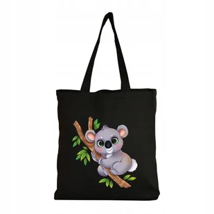 Eko Torba na ramię Zakupy Shopper Torebka Bawełniana Misiu Koala 2 - Torby i wózki na zakupy - miniaturka - grafika 1