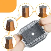 Zawiasy, okucia i inne akcesoria - 16 kwadratowych silikonowych ochraniaczy na nogi krzeseł, redukujących zarysowania. - miniaturka - grafika 1