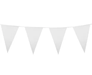 Girlanda flagi białe 10m - Obrusy i serwetki - miniaturka - grafika 1