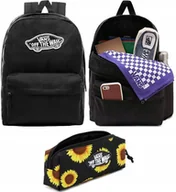 Plecaki - VANS ZESTAW 2W1 PLECAK + PIÓRNIK VANS DESKA OLD SKOOL BLACK KWIATY FLORAL - miniaturka - grafika 1