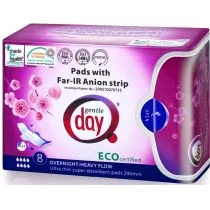 Gentle Day PODPASKI HIGIENICZNE NA NOC Z PASKIEM ANIONOWYM 8 SZT. - - Podpaski - miniaturka - grafika 4