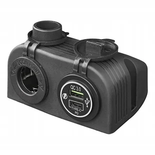 Ładowarka samochodowa gniazdo 12V + USB-C PD podwójna QC 3.0A - Ładowarki samochodowe - miniaturka - grafika 1