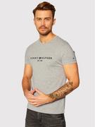 Koszulki męskie - Tommy Hilfiger T-Shirt Core Logo Tee MW0MW11465 Szary Regular Fit - miniaturka - grafika 1