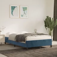 Łóżka - Lumarko Rama łóżka, ciemnoniebieska, 120x200 cm, tapicerowana aksamitem - miniaturka - grafika 1