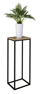 Stojak na kwiaty w stylu loft czarny + dąb lancelot K1-E97 - Kwietniki Stojak na kwiaty w stylu loft czarny + dąb lancelot K1-E97 - Kwietniki - miniaturka - grafika 1