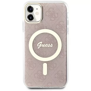 Guess GUHMN61H4STP iPhone 11 6.1" różowy/pink hardcase 4G MagSafe - Etui i futerały do telefonów - miniaturka - grafika 3