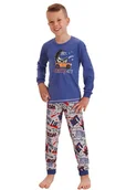 Piżamy chłopięce - Piżama chłopięca Milos Street niebieska 86 - miniaturka - grafika 1