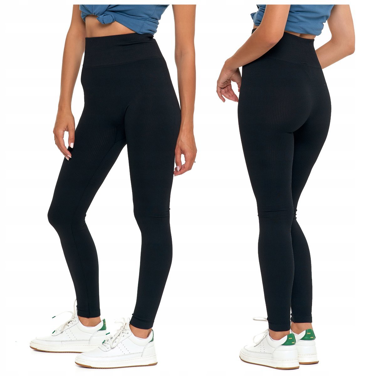 Legginsy Wysoki Stan Kryjące Getry Klasyczne Miękkie Wygodne MORAJ L/XL