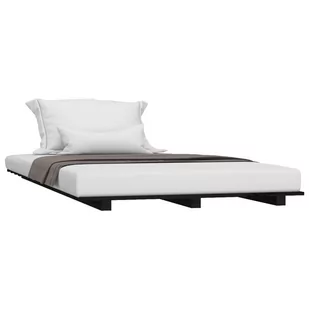 Rama łóżka, czarna, 90x190 cm, lite drewno sosnowe Lumarko - Łóżka - miniaturka - grafika 4