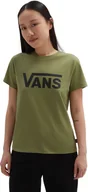 Koszulki i topy damskie - t-shirt damski VANS FLYING V CREW TEE Loden Green - miniaturka - grafika 1
