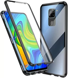 nemo ETUI XIAOMI REDMI NOTE 9 3w1 Double Magnetic 360° Aluminium i Szkło czarne - Etui i futerały do telefonów - miniaturka - grafika 1