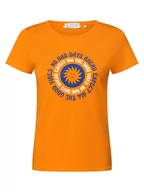 Koszulki i topy damskie - Tom Tailor Denim - T-shirt damski, pomarańczowy - miniaturka - grafika 1