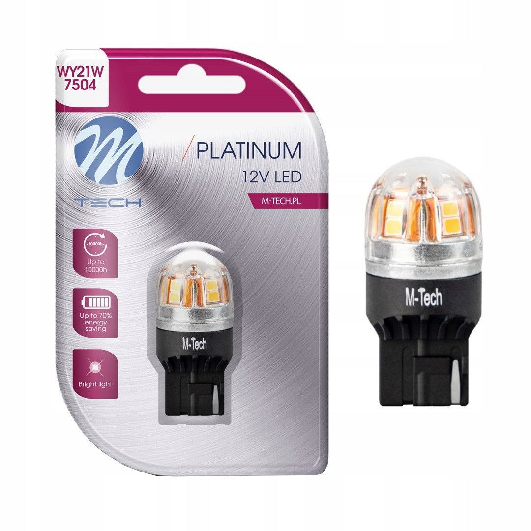 Żarówka WY21W Led Pomarańczowa T20 Retrofit 12/24V Canbus 7504 Amber