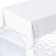 Obrusy i serwetki - OBRUS PLAMOODPORNY KLASYCZNY BIAŁY 150X350 GŁADKI MATOWY - miniaturka - grafika 1