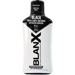 COSWELL Blanx Black wybielający płyn do higieny jamy ustnej z aktywnym węglem 500 ml - Płyny do płukania jamy ustnej - miniaturka - grafika 1