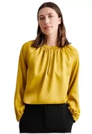 Bluzki damskie - Seidensticker Damska bluzka - modna bluzka - Regular Fit - Runhals - długi rękaw - 100% wiskoza, żółty musztardowy, 36 - miniaturka - grafika 1