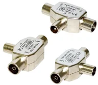 Złącza, przejściówki, adaptery - Vakoss VKO Rozdzielacz antenowy RF męski -> 2x RF żeński TC-A117S - miniaturka - grafika 1