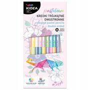 Kredki, ołówki, pastele i pisaki - Kredki trójkątne dwustr. pastel 24 kolory KIDEA - DERFORM - miniaturka - grafika 1