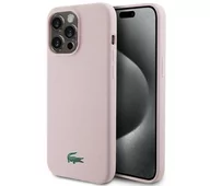 Etui i futerały do telefonów - Lacoste LCHMP15LSLOI Hardcase Silicone MagSafe do iPhone 15 Pro Różowy - miniaturka - grafika 1