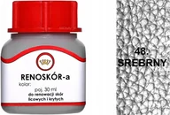 Środki do obuwia i ubrań - G10-01 SREBRNY 48 RENOSKÓR FARBA DO BUTÓW WILBRA DO SKÓRY LICOWEJ LAKIER 25 - miniaturka - grafika 1