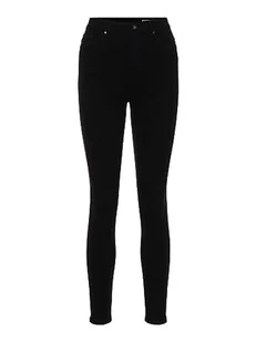VERO MODA Damskie spodnie jeansowe, czarny, S x 30L - Spodnie damskie - miniaturka - grafika 1