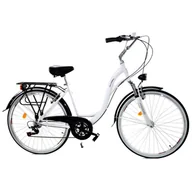 Rowery - Rower Dallas City Alu 28" 7spd - biały z czarnym - miniaturka - grafika 1