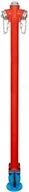 Akcesoria hydrauliczne - Hydrant zewnętrzny nadziemny UNO, sztywny, DN80, PN16, gł. zabudowy Rd=1500mm, wys.H=2350mm, pojedyncze zamknięcie, kolumna stalowa, kolor czerwony - miniaturka - grafika 1
