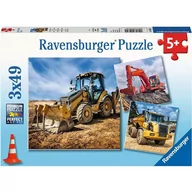 Puzzle - Ravensburger 3x49 EL Maszyny budowla ne GXP-727498 - miniaturka - grafika 1