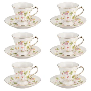 Komplet filiżanek porcelanowych 180 ml WALENCJA Ivory - Filiżanki - miniaturka - grafika 1
