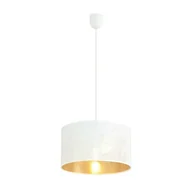 Lampy sufitowe - Emibig ASTON 1 WHITE/GOLD 1147/1 lampa wisząca regulowana abażur dużo światła 1147/1 - miniaturka - grafika 1