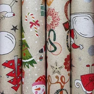 Opakowania i torebki na prezenty - Zestaw świąteczny do pakowania 70cmx1,5m 4x1,5m ZST64 - miniaturka - grafika 1