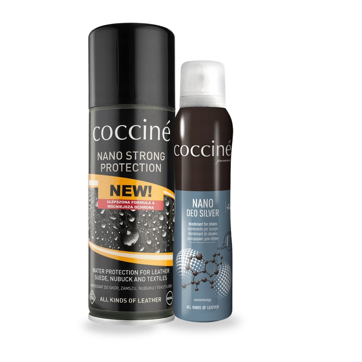 Impregnat do Butów Nano Strong i Dezodorant do Butów Coccine Zestaw 2w1