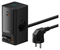 Ładowarki do telefonów - Baseus PowerCombo 65W (czarna) | - miniaturka - grafika 1
