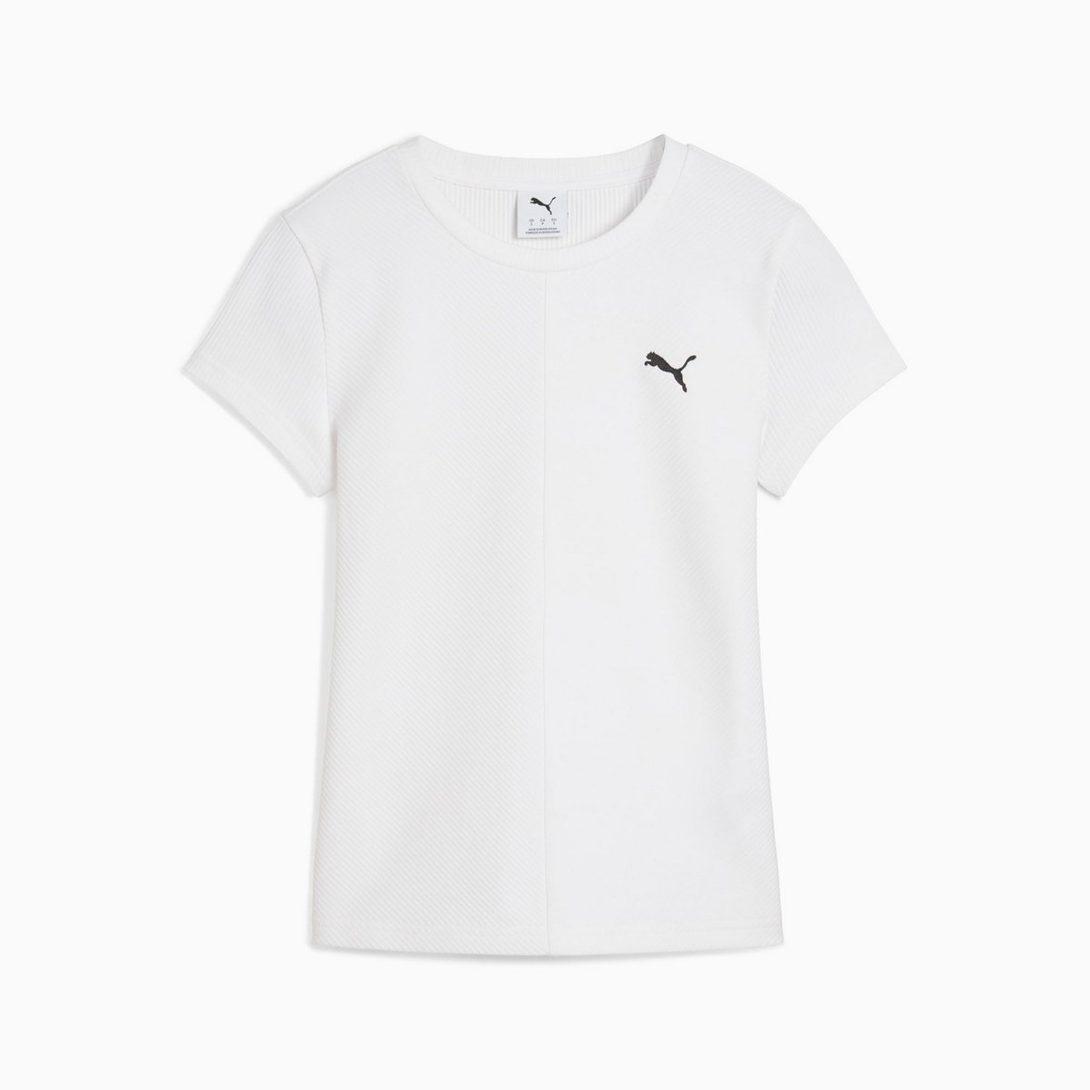 Koszulka damska Puma WARDROBE ESS RIBBED SLIM biała 62976602 r M