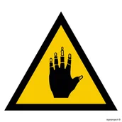 Systemy ekspozycyjne i znaki informacyjne - JA002 OSTRZEŻENIE PRZED SUBSTANCJAMI ŻRĄCYMI, PN - PŁYTA PCV 1MM; (100X100MM) - miniaturka - grafika 1