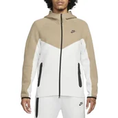 Koszulki męskie - Nike FB7921-121 M NK TCH FLC FZ WR Hoodie Długa koszulka Męska Summit White/Khaki/Black Rozmiar S - miniaturka - grafika 1
