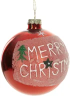 Bombki - Czerwone bombki szklane 8 cm komplet 4 sztuk na Święta x4 - miniaturka - grafika 1