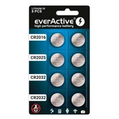 Baterie i akcesoria - zestaw 8 sztuk baterii litowych everActive 4 x CR2032, 2 x CR2025, 2 x CR2016 - miniaturka - grafika 1
