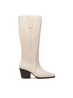 Kozaki damskie - Badura Kozaki 222FW93 Beżowy - miniaturka - grafika 1