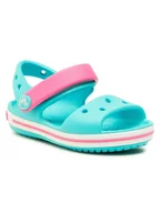 Buty dla dziewczynek - Crocs Sandały Crocband Sandal Kids 12856 Niebieski - miniaturka - grafika 1