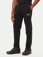 Spodnie sportowe męskie - EA7 Emporio Armani Spodnie dresowe 7M000672 AF14146 UC001 Czarny Slim Fit - miniaturka - grafika 1
