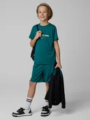 Koszulki dla chłopców - 4F Koszulka sportowa szybkoschnąca chłopięca - turkusowa 158/164 (12-14 lat) - miniaturka - grafika 1