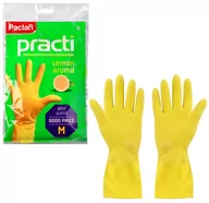 Rękawiczki jednorazowe - Paclan, Rękawice Gumowe, M Żółte Do Sprzątania - miniaturka - grafika 1
